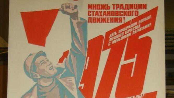 Un ejemplo de cartel soviético.