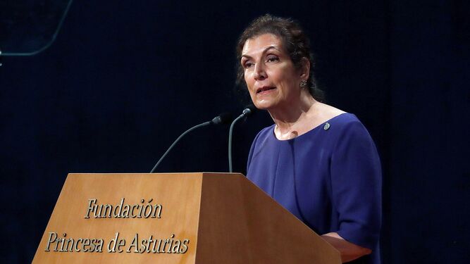 Alma Guillermoprieto, en la ceremonia de entrega de los Premios Princesa de Asturias.