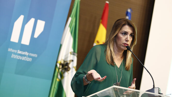 Susana Díaz, en su intervención en el PTS de Granada.