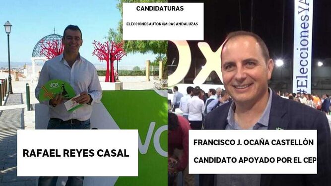 Candidatos de Vox a las primarias en Granada para encabezar la lista de Vox al Parlamento.
