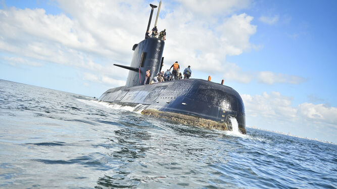 El submarino  de la Armada argentina desaparecido.