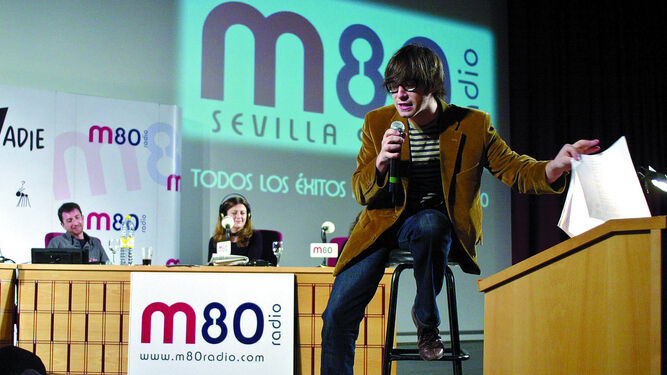 Luis Piedrahita y Pablo Motos en la Facultad de Comunicación de Sevilla en 2005