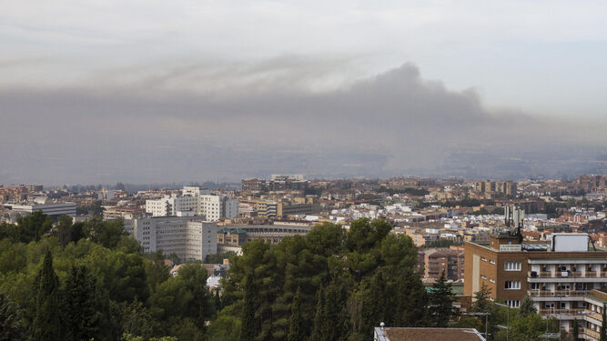 Boina de contaminación sobre Granada.