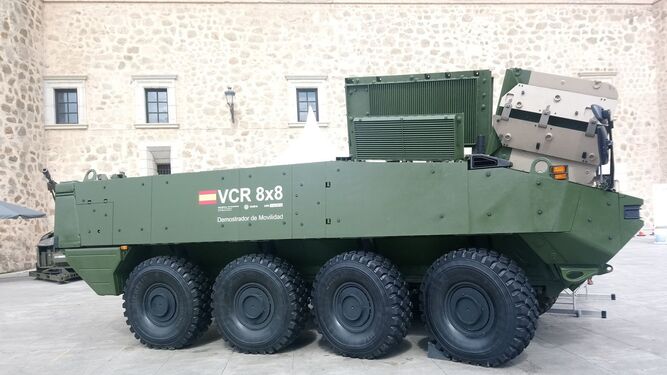 Prototipo del VCR 8x8, el nuevo vehículo blindado del Ejército