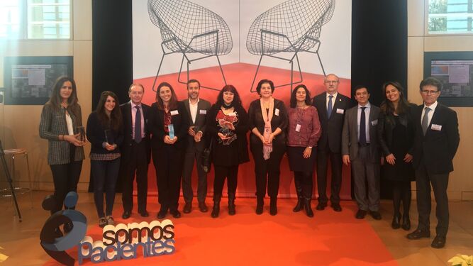 Foto de  familia de los asistentes a la entrega de premios celebrada el pasado martes en Madrid.