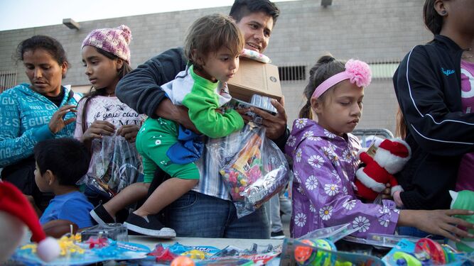 Migrantes centroamericanos en México.