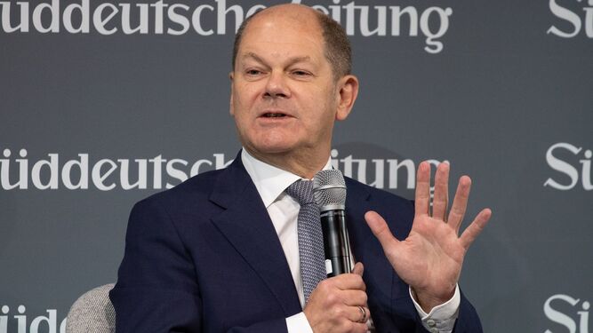 Olaf Scholz, ministro de Finanzas alemán, en un foro económico en Berlín en noviembre.
