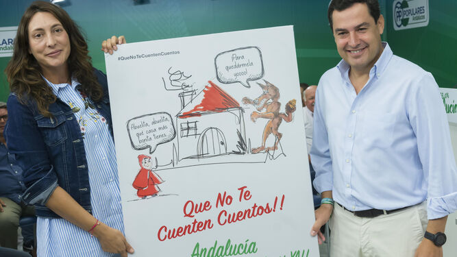 Juanma Moreno Bonilla en una de sus campañas contra el impuesto de sucesiones