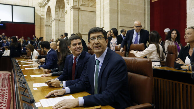 Juan Marín, en el Parlamento andaluz
