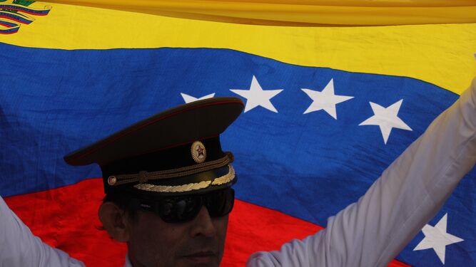 Simpatizantes del presidente de la Asamblea Nacional de Venezuela, Juan Guaidó, en un acto en Caracas.
