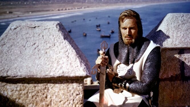 Charlton Heston en el rodaje de 'El Cid' en 1961