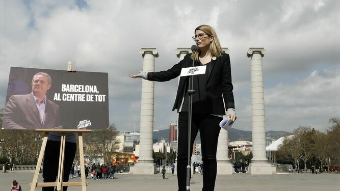 Elsa Artadi, en el acto de precampaña de la candidatura de Quim Forn a la Alcaldía de Barcelona.