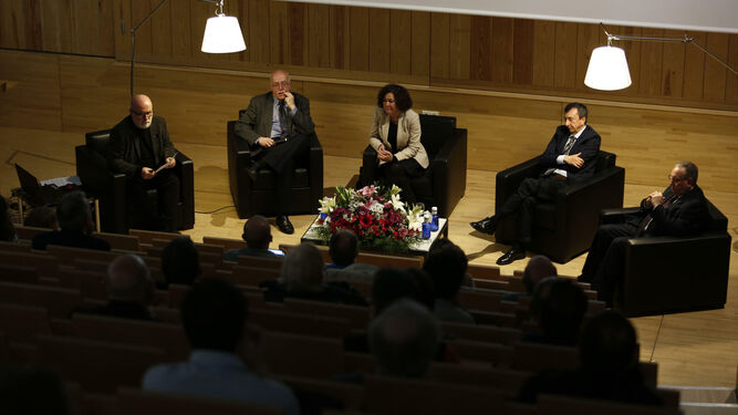 Josemaría Manzano, Juan Calatrava, Pilar Aranda, Javier Gallego y Emilio Herrera Cardenete.