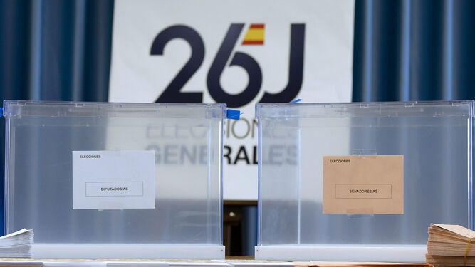 Las urnas para las elcciones del 26J