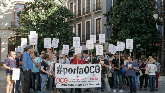 Protesta de los componentes de la OCG