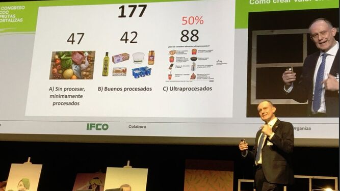 El director general de Unica Group, Enrique de los Ríos, intervino ayer en el Congreso de Frutas y Hortalizas de AECOC.