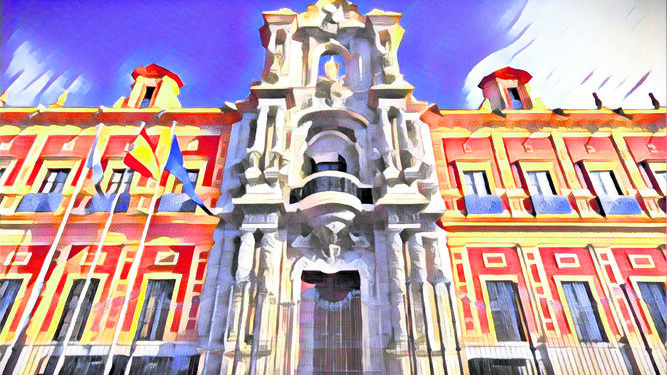 Fachada principal del Palacio de San Telmo