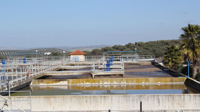 Depuradora de aguas residuales de Montilla donde se realiza el proyecto Reutivar.