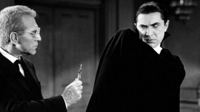 Bela Lugosi caracterizado como Drácula
