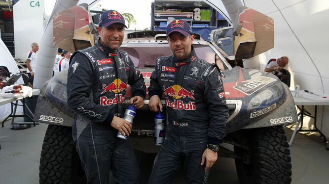 Sébastien Loeb, a la derecha, será el principal aliciente del Rally Ciudad de Granada.
