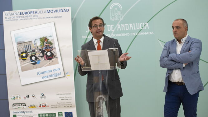 Imagen de la presentación de las actividades del Consorcio granadino de cara a la Semana Europea de la Movilidad