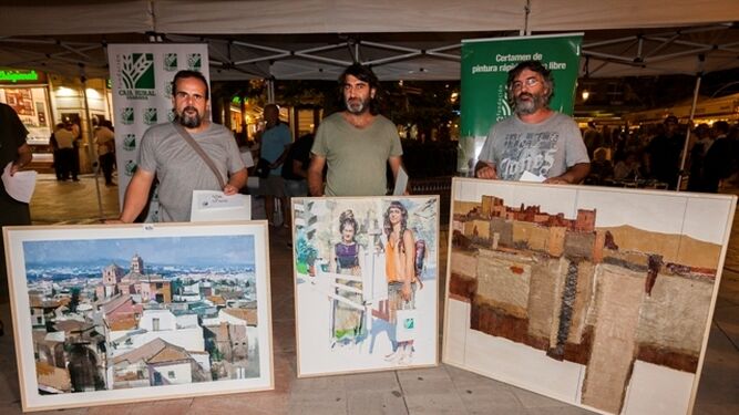 Premiados en el concurso de pintura rápida Fundación Caja Rural.