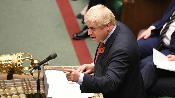 Boris Johnson, en la Cámara de los Comunes.
