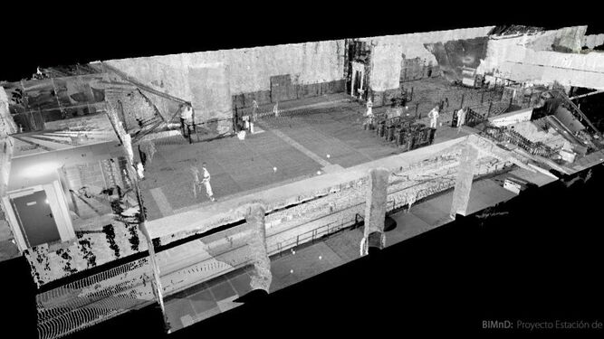 Escaneado 3D de recreación de la Estación Alcázar Genil