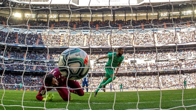El gol de Benzema ante el Espanyol en el último partido de Liga