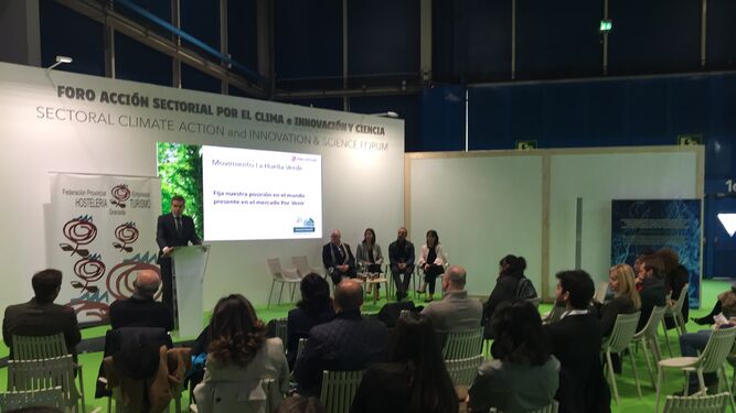 Presentación de La Huella Verde ayer en la Cumbre por el Clima de Madrid