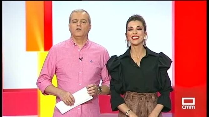 Ramón García y su compañera en el programa vespertino manchego 'En compañía'