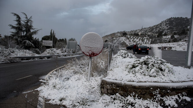 Imágenes de las carreteras cortadas en Granada por la borrasca Gloria