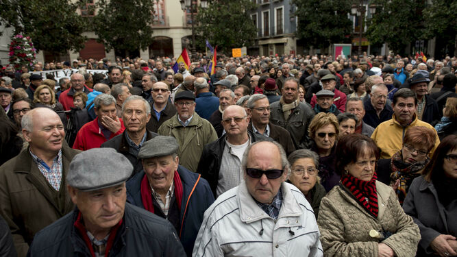 Manifestación de pensionistas en Granada