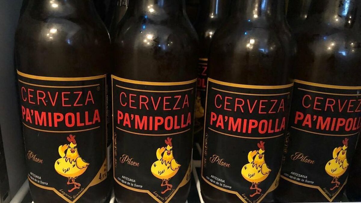 Mensaje en el botellín de las cervezas granadinas Pa'mipolla
