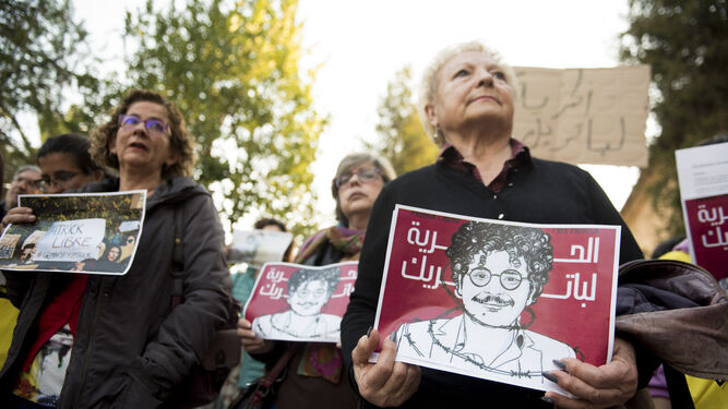 Fotos de la manifestaci&oacute;n en Granada en apoyo del estudiante retenido en Egipto