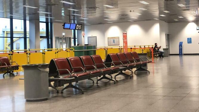 Imagen del Aeropuerto de Milán-Malpensa minutos antes de partir el vuelo hacia Granada