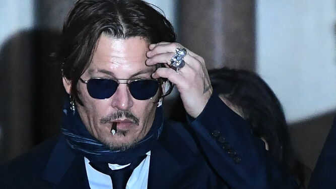 Johnny Depp, el miércoles, a su salida del Tribunal de Londres.