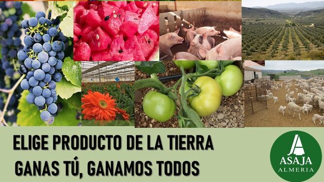 Cartel de la campaña de promoción de productos nacionales puesta en marcha por Asaja-Almería.