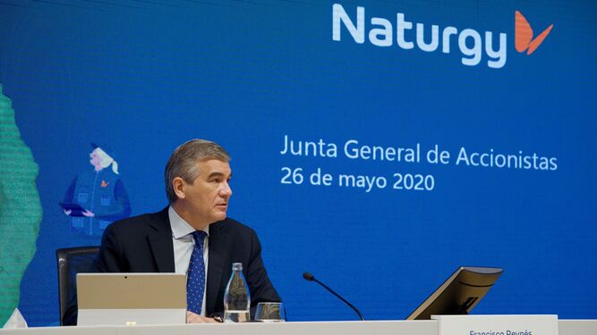 Francisco Reynés, presidente de Naturgy, durante la junta general de accionistas de 2020.