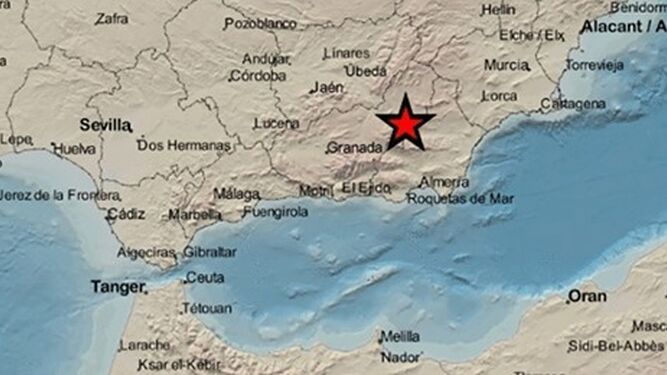Sentido un terremoto de 2,4 grados en la provincia de Granada