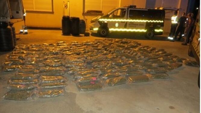 Había 227 bolsas cada una con más de un kilo de droga