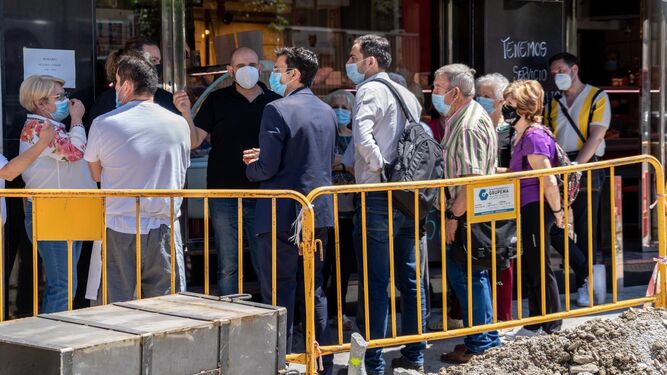 El PSOE denuncia que las obras de la calle Palencia se hagan a "espaldas" de vecinos y comerciantes