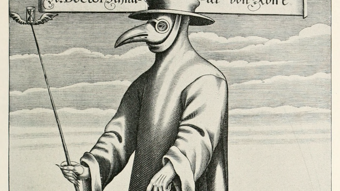 Doctor Schnabel von Rom. Grabado de Paul Fürst. 1656