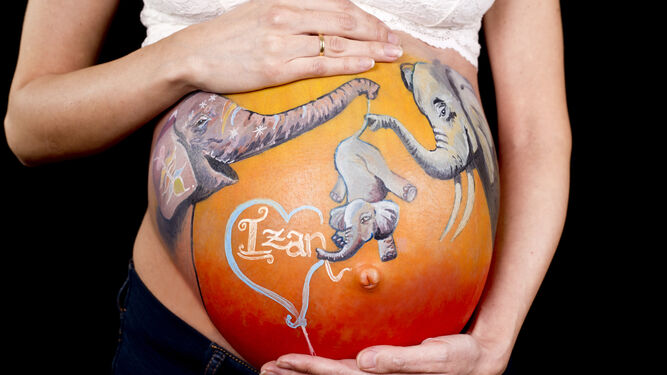  Tendencias | El 'belly painting' atrae a famosas embarazadas El arte de  convertir el embarazo en puro arte