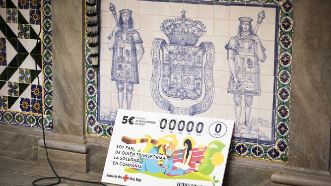 La imagen del Sorteo de Oro, presentada en el Ayuntamiento de Granada