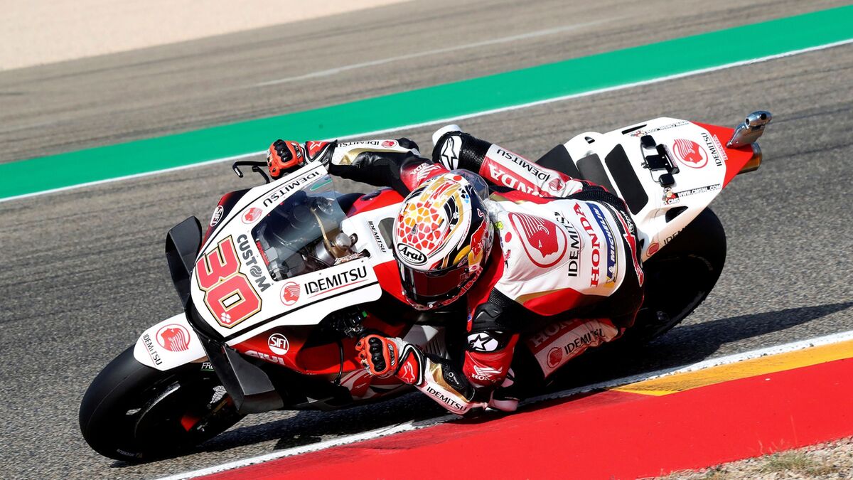 GP de Teruel Nakagami sorprende con su 'pole' en MotoGP