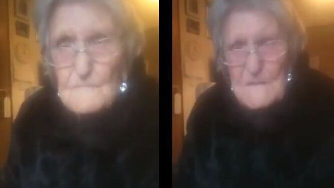 El desgarrador vídeo de una anciana de 104 años