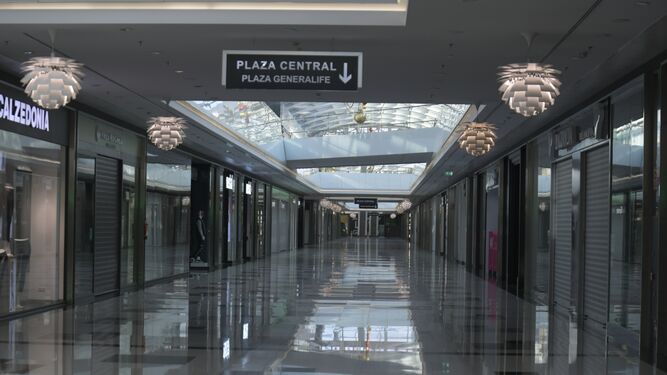 Fotos: El centro comercial Nevada mantiene un h&aacute;lito de vida el primer d&iacute;a del cierre de comercios