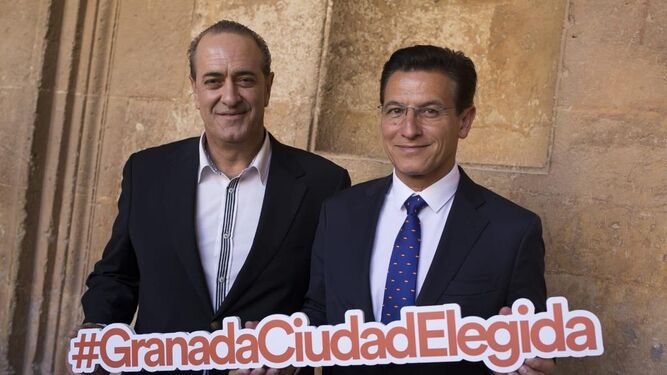 El ahora secretario de organización Cs en Granada, Enrique Barchino, y Luis Salvador.