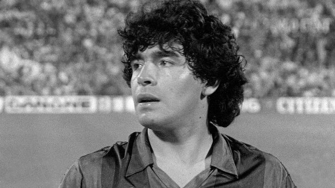 Maradona, en junio de 1983, en su etapa con el Barcelona.